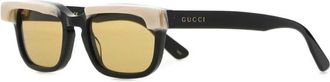Gucci Moderne Vierkante Zonnebril - Heren - Zonnebrillen - Zwart - ONE Size - Accessoires