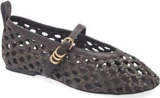 Rag & Bone Spire Woven Mary Jane Flat in Dark Espresso Woven at Nordstrom, Size 7.5Us