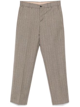 Pantaloni Torino Broek met visgraatpatroon - Beige
