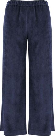 F.it Ribbed Stretch Nylon Pants - Dames - Wijde Broeken - Blauw - L - Nylon - Broeken