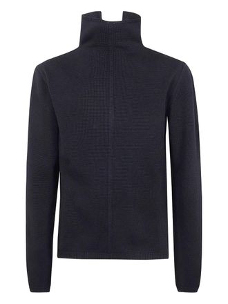 Rick Owens high-neck cut-out sweater - Blu