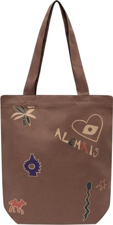 Alemais Tassen, Dames, Bruin, ONE Size, Katoen, Maroc Choc Library Tote
