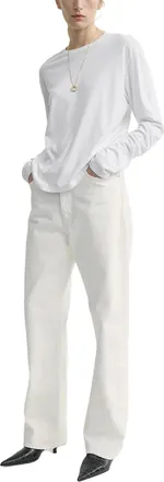 Toteme Relaxed-Fit Long-Sleeve Long-Sleeve Top - White