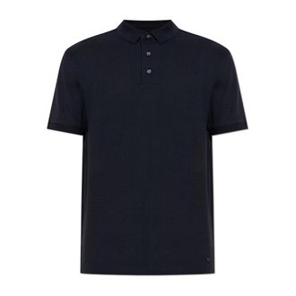 Emporio Armani Katoenen polo - Heren - Polos - Blauw - S - Katoen - Tops