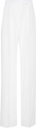 Max Mara Laringe high-waist straight-leg trousers - women - Polyamide/Acetate/Acetate/Silk - 44 - White