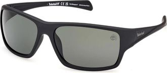 Timberland Mat Zwart/Groen Zonnebril - Heren - Zonnebrillen - Zwart - 61 MM - Accessoires