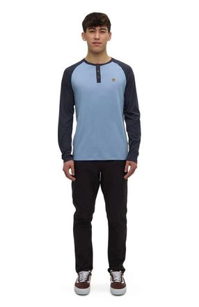 tentree Baker Henley Longsleeve in Lakesideblueheather/midblue at Nordstrom, Size Xx-Large
