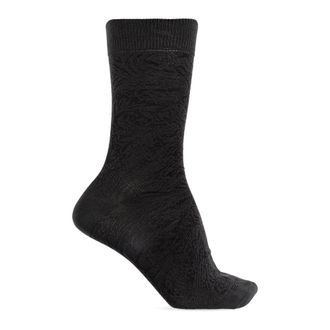 Etro Ondergoed, Heren, Grijs, M, Katoen, Leafy Jacquard Sokken