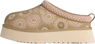 UGG Tazz Sun Stitch Slipper - Dames - Pantoffels - Beige - 41 EU - Su&egrave;de - Schoenen