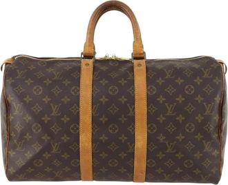 Louis Vuitton Pre-owned Weekend Bags, female, Brown, Size: ONE SIZE Pre-owned Keepall Travel Bag