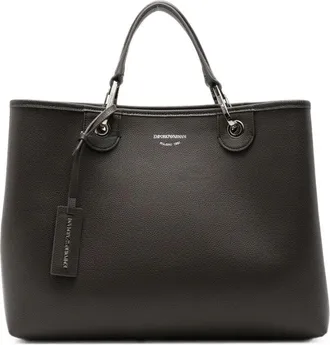 Emporio Armani Handbag Leather Gray Shopping Bag