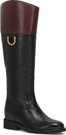 Frye Quinn D Leather Knee High Boot in Black/brown at Nordstrom, Size 8.5