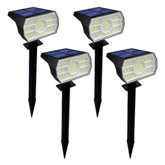 OEM Conjunto De Varios Focos Solares, 56 Led, Luz Blanca Fr&iacute;a, Ip65, Para Jard&iacute;n Y Entrada De Veh&iacute;culos