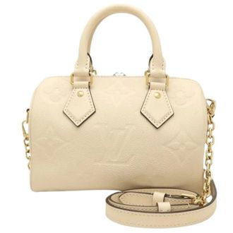 Louis Vuitton Pre-owned Speedy Bandouli&egrave;re 20 Handtas - Dames - Pre-owned - Beige - Maat: ONE Size Leer