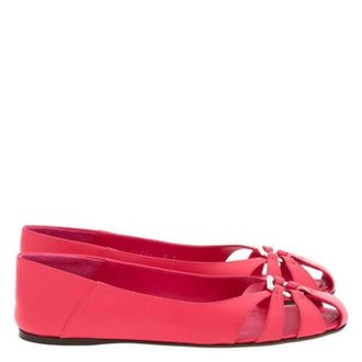 Ferragamo Aurelie Gancini Ornament Ballet Flats, Size 7 C