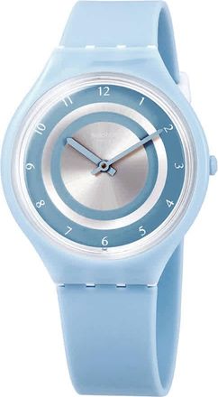 Swatch Skinciel Quartz Silver and Light Blue Dial Ladies Watch SVOS100