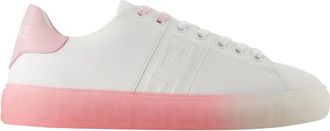 Versace Witte Bio Leren Sneakers - Dames - Sneakers - Wit - 38 EU - Leer - Schoenen