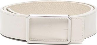Maison Boinet Smooth Leather Belt - Dames - Riemen - Wit - 85 CM - Leer - Accessoires