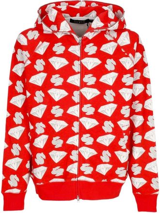 Billionaire Boys Club Lichte Sweatshirt Herenrits & Dollars Rits-Hoodie rood - Heren - Vesten met rits - Rood - XL - Katoen - Hoodies & sweatvesten