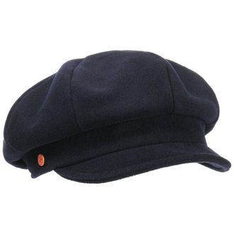 Mayser Women´s Newsboy Cap Women - Made in The EU Winter caps Wool with Peak, Lining, Lining Autumn-Winter - L (59-60 cm) Navy