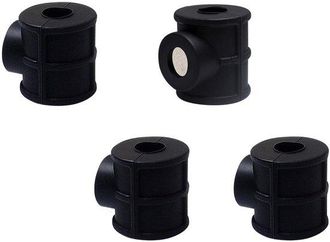 OEM Paquete De 4 Portal&aacute;pices Magn&eacute;ticos De Silicona - Ajustables - Para Pizarra Blanca, Nevera Y Escritorio - Negro