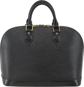 Louis Vuitton Alma Epi Leather Black Leather Handbag (Pre-Owned)