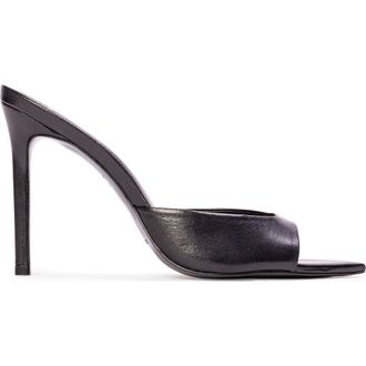 Black Suede Studio Brea Leather Mule in Black Leather at Nordstrom, Size 38.5 Eu
