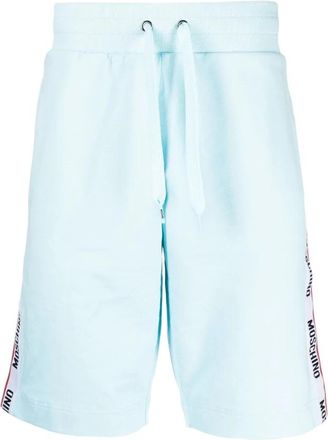 Moschino Casual Blauwe Katoen Elastaan Shorts - Heren - Korte Broeken - Blauw - XL - Katoen - Korte Broeken