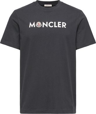 Moncler Moncler Logo Cotton T-shirt, Men, Blue, Size: 3xl