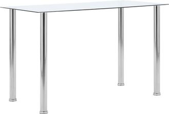 vidaXL Tavolo Da Pranzo Trasparente 120x60x75cm Vetro Temperato - Vidaxl
