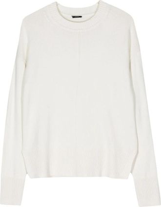 Joseph Zijden Cashmere Casual Trui - Dames - Ronde hals truien - Wit - XS - Katoen - Truien & Vesten