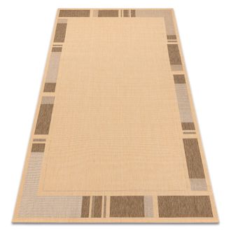 RugsX Rugsx - Alfombra De Cuerda Sisal Floorlux 20195 Color Ma&iacute;z/color Caf&eacute; Beige 200x290 Cm