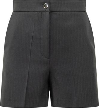 Pinko Navy Blue Solid Shorts