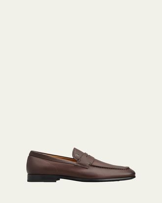 Tod's Mens Mocassino Gomma Leggera Leather Penny Loafers