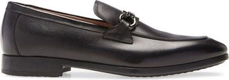 Ferragamo Black Calfskin Slip-On Mens Loafers