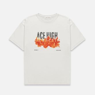 Duke + Dexter Duke + Dexter, Mens Ace High Vintage White T-Shirt, Size XL