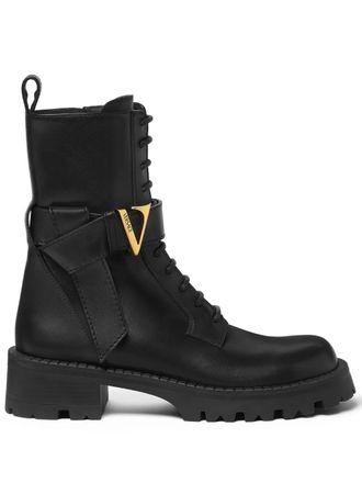 Versace lace-up ankle boots - Black