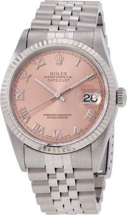 Rolex Pre-owned Rolex Datejust Automatic Pink Dial Watch 16234