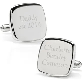 Cufflinks Inc. Daddy Est. Customizable Cufflinks in Silver at Nordstrom