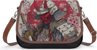 Generic Japanese Samurai Poster Fashion Womens Crossbody Bags Novelty Handbag Shoulder Bag Purse