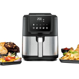 Rommelsbacher Frh 1500 Freidora Sencillo 5 L Independiente 1500 W Freidora De Aire Caliente Negro, Acero Inoxidable