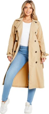 SS7 Womens Lightweight Trench Coat Mac Tan