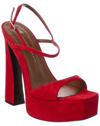 Giuseppe Zanotti Destino 100 Suede Platform Sandal