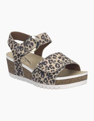 Josef Seibel Womens Quinn 16 Womens Wedge Sandals - Beige Multi Leather - Size: 6.5