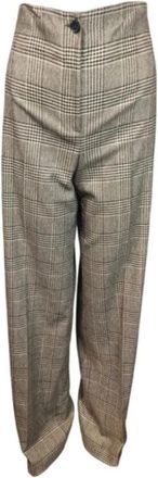 D.exterior Pantalone New Satin Wash - Dames - Wijde Broeken - Bruin - M - Polyester - Broeken