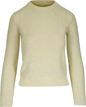 Akris Maglione girocollo con decorazione - Giallo