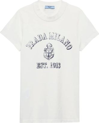 Prada T-shirt con stampa - Bianco