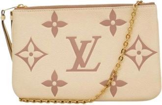 Louis Vuitton Pre-owned Cross Body Bags, female, Beige, Size: ONE SIZE Pre-owned Double Zip Pochette