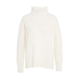 MVM Turtlenecks, female, White, Size: M Luxurious Turtleneck Knitwear Bianco Aw25