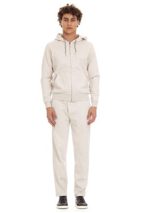 Eleventy Full-Zip Hoodie in Cotton-Cashmere-Silk Blend